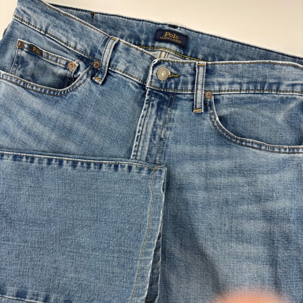 Polo Ralph Lauren Jeans Mens‎ 33x30 Blue Excellent Medium Wash Straight Denim